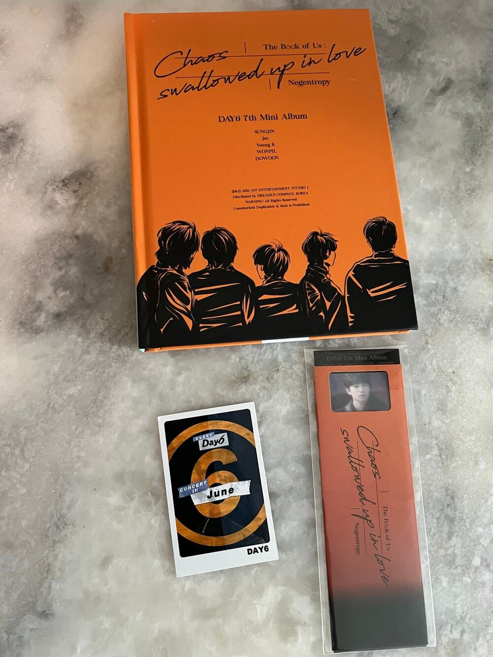 DAY6 The Book of Us Negentropy 7th Mini Album CD K-Pop Photocard Bookmark